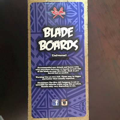 Fire Knife - Blade Boards                                                  